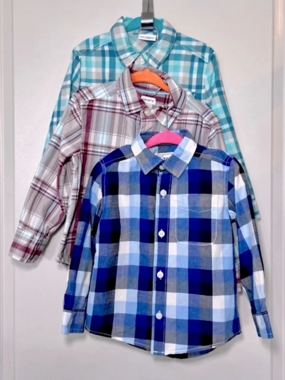Boys 2T Plaid Button Up Shirt Set 3 Cotton Carter’s Children’s Place Kids R Us